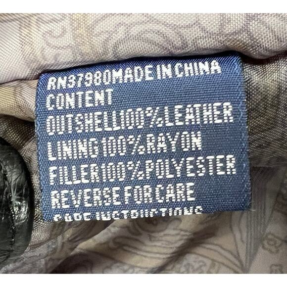 Stratojac Leather Parka Jacket Coat Men's Large Black Brown Hooded Heavy VT - Picture 8 of 16